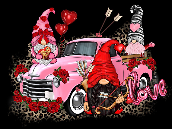 VALENTINE GNOME 3 WITH SMALL ARRANGEMENT DESIGNER\'S CHOICE